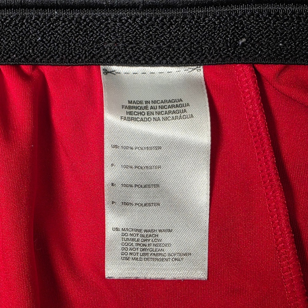 Adidas Basketball Shorts Mens Large Red Climalite Athletic Gym Training Piping - Picture 7 of 12